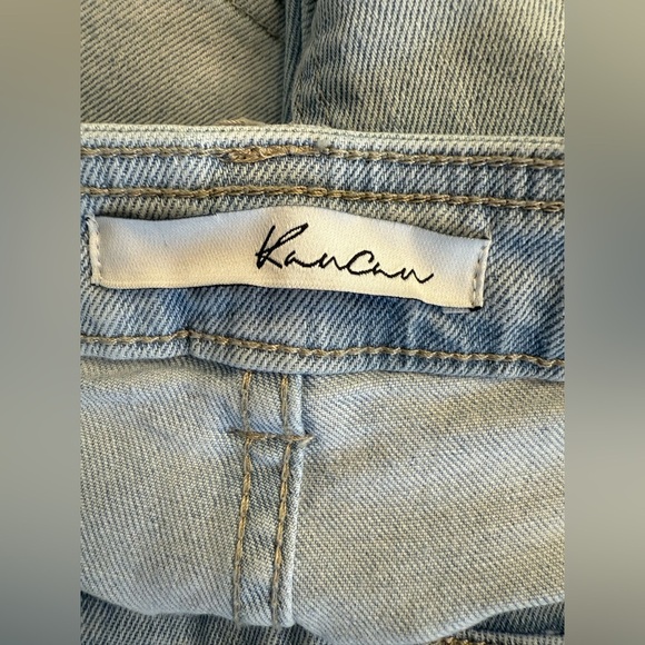 KanCan Cargo Style Lightwash Denim Crop Jeans Size 27 - Picture 9 of 11